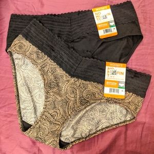 2 pairs Warner's hipster, size L